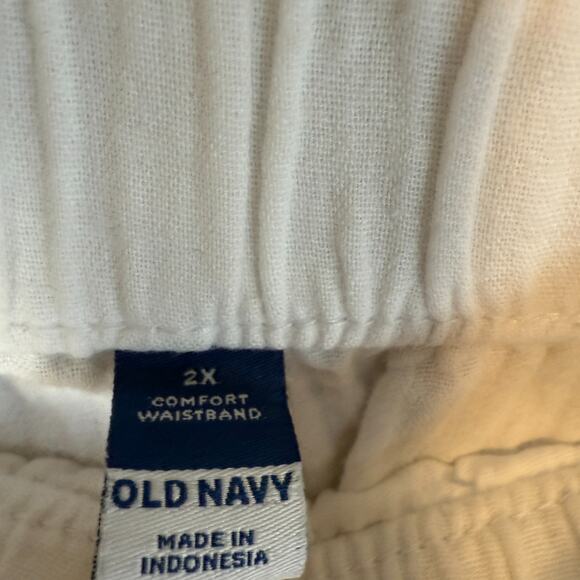 Old Navy Shorts Womens 2XL XXL White Pull On Stretch Waist Plus Size Culottes - Picture 4 of 6